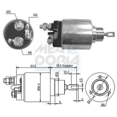 MEAT & DORIA Elettromagnete motorino avviamento 46035 MEAT & DORIA 46035 Elettrocalamita motorino avviamento Citroen Jumper 230 originale prezzo
