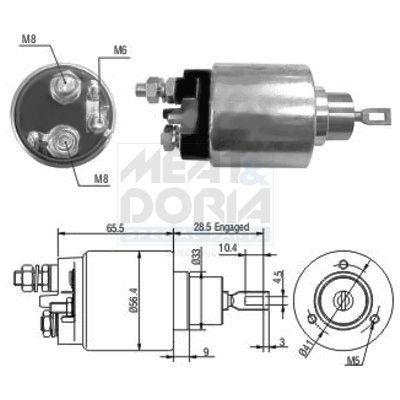 MEAT & DORIA Startrelais 46036 MEAT & DORIA 46036 Solenoïde startmotor Fiat BRAVO originele