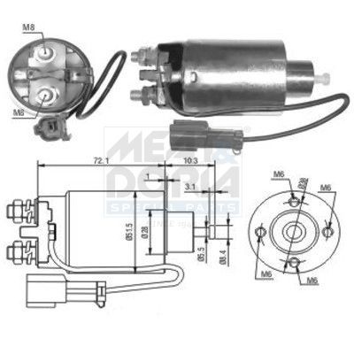 Elettromagnete motorino avviamento MEAT & DORIA 46038 MEAT & DORIA 46038 Solenoide motorino avviamento NISSAN PRIMERA 2006