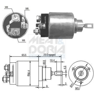 Elettromagnete motorino avviamento MEAT & DORIA 46042 MEAT & DORIA 46042 costo Elettromagnete motorino avviamento Nissan MICRA 2012