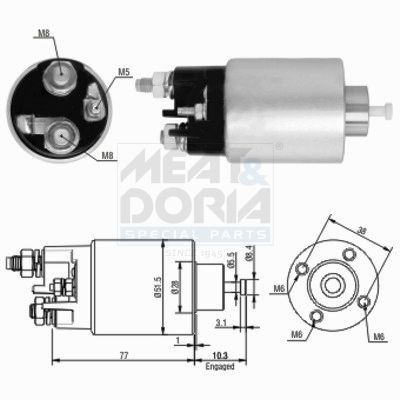 Magnetschalter, Anlasser MEAT & DORIA 46058 MEAT & DORIA 46058: Magnetschalter Anlasser Dacia LOGAN 2023