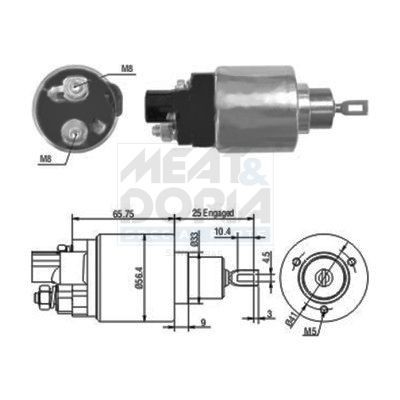 Startrelais MEAT & DORIA 46070 MEAT & DORIA 46070 Solenoïde startmotor TOYOTA AVENSIS 2016
