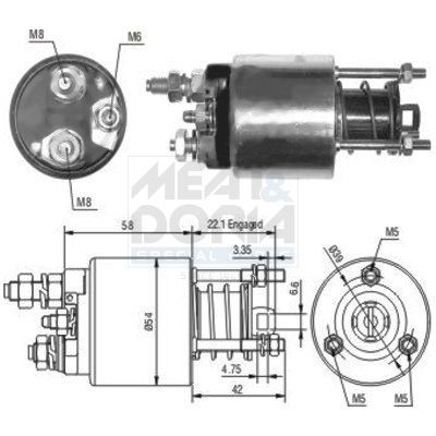 MEAT & DORIA Startrelais 46077 MEAT & DORIA 46077 Startmotor solenoid Fiat BRAVO goedkoop