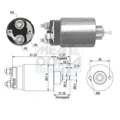 MEAT & DORIA Elettromagnete motorino avviamento 46082 46082 Elettromagnete motorino avviamento MAZDA MEAT & DORIA costo