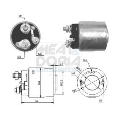 Startrelais MEAT & DORIA 46084 MEAT & DORIA 46084 Solenoïde startmotor FORD KA 2011