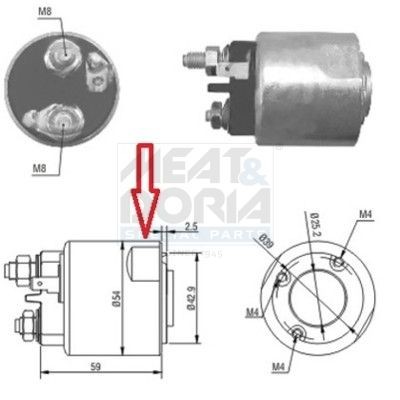 Elettromagnete motorino avviamento MEAT & DORIA 46086 MEAT & DORIA 46086 Elettrocalamita motorino avviamento Renault MEGANE 2025