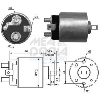 MEAT & DORIA Elettromagnete motorino avviamento 46092 MEAT & DORIA 46092 Solenoide motorino avviamento Brava Pick-up (TF0, TF1) prezzo