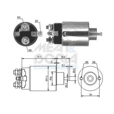 Startrelais MEAT & DORIA 46093 MEAT & DORIA 46093: Solenoid startmotor Daewoo MATIZ 2012