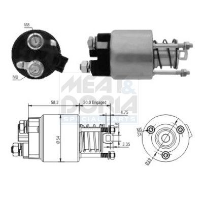 MEAT & DORIA Solenoid, startmotor 46101 46101 MEAT & DORIA solenoid startmotor TOYOTA AURIS