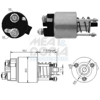 MEAT & DORIA Innslag, starter 46102 46102 Starter solenoid SEAT ALTEA MEAT & DORIA