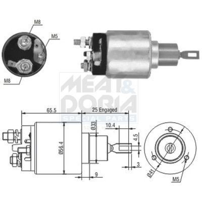 MEAT & DORIA Magnetafbryder, starter 46103 46103 MEAT & DORIA Starter solenoid Peugeot billig