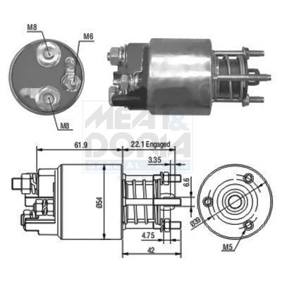 Elettromagnete motorino avviamento MEAT & DORIA 46110 MEAT & DORIA 46110 costo Elettromagnete motorino avviamento Nissan PRIMERA 2006