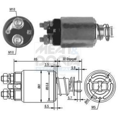 MEAT & DORIA Elettromagnete motorino avviamento 46119 MEAT & DORIA 46119 Elettrocalamita motorino avviamento Iveco Daily 3 prezzo