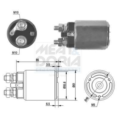 Starter solenoid MEAT & DORIA 46120 MEAT & DORIA 46120 Renault MASTER 2020 Starter motor solenoid price