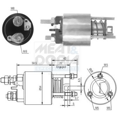 MEAT & DORIA Startrelais 46121 Lancia Y Starter solenoid MEAT & DORIA 46121