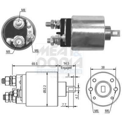 Magnetschalter, Anlasser MEAT & DORIA 46122 46122 MEAT & DORIA Magnetschalter Anlasser CORSA 2023 original