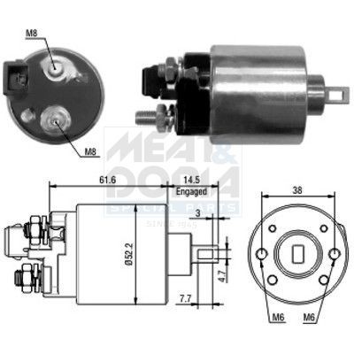 MEAT & DORIA Elettromagnete motorino avviamento 46123 MEAT & DORIA 46123 Elettrocalamita motorino avviamento Audi A6 C4 prezzo