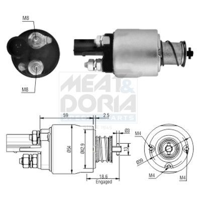 MEAT & DORIA Elettromagnete motorino avviamento 46126 MEAT & DORIA 46126 Solenoide motorino avviamento Audi A6 C4 prezzo
