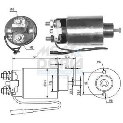 MEAT & DORIA Startrelais 46127 MEAT & DORIA 46127 Startmotorsolenoïde Volkswagen CADDY originele
