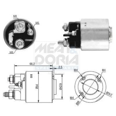 MEAT & DORIA Magnetafbryder, starter 46131 Starter solenoid PEUGEOT MEAT & DORIA 46131