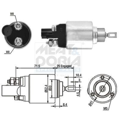 MEAT & DORIA Elettromagnete motorino avviamento 46132 MEAT & DORIA 46132 Elettromagnete motorino avviamento Audi A6 C4 prezzo