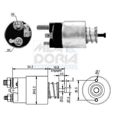 MEAT & DORIA Elettromagnete motorino avviamento 46135 MEAT & DORIA 46135 costo Elettromagnete motorino avviamento NISSAN INTERSTAR