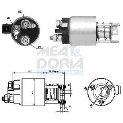 MEAT & DORIA Starter solenoid 46136 MEAT & DORIA 46136 Seat Cordoba 6K1 starter solenoid replacement