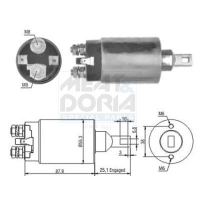 MEAT & DORIA Ievilcējrelejs, Starteris 46143 MEAT & DORIA 46143 Startera ievilcējrelejs Kia Rio 2 cena