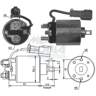 Startrelais MEAT & DORIA 46150 MEAT & DORIA 46150: Solenoid startmotor Nissan ALMERA 2010