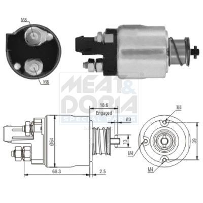 MEAT & DORIA Elettromagnete motorino avviamento 46158 MEAT & DORIA 46158 Solenoide motorino avviamento Audi 90 B3 prezzo