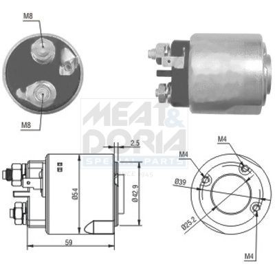 Ievilcējrelejs, Starteris MEAT & DORIA 46160 MEAT & DORIA 46160 Startera ievilcējrelejs Renault TWINGO 2020