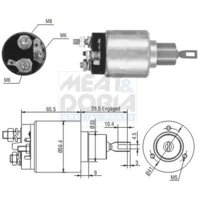 Magnetschalter, Anlasser MEAT & DORIA 46164 46164 MEAT & DORIA Magnetschalter Anlasser ASTRA 2019 original