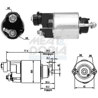 MEAT & DORIA Elettromagnete motorino avviamento 46173 MEAT & DORIA 46173 Elettrocalamita motorino avviamento HONDA Concerto Sedan (HWW) originale prezzo