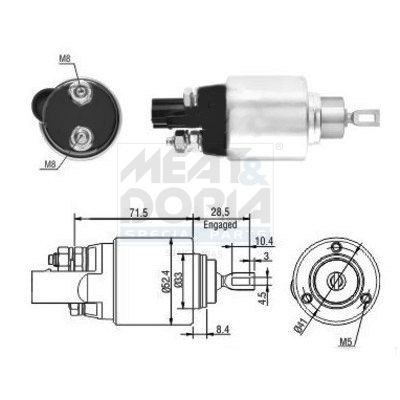 MEAT & DORIA Elettromagnete motorino avviamento 46181 MEAT & DORIA 46181 Solenoide motorino avviamento Audi A6 C4 prezzo