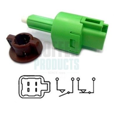 HOFFER Bromsljuskontakt 3500102 HOFFER 3500102 Bromsljuskontakt Yaris II Hatchback (XP9) original