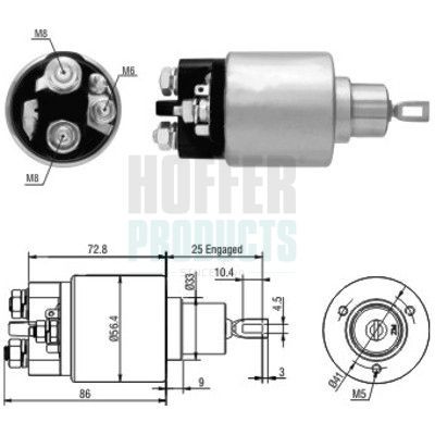 HOFFER Starter solenoid 6646010 HOFFER 6646010 Mercedes A209 starter solenoid price