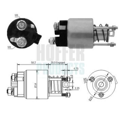 HOFFER Ievilcējrelejs, Starteris 6646101 HOFFER 6646101 Startera ievilcējrelejs Toyota Corolla Verso AR10 cena