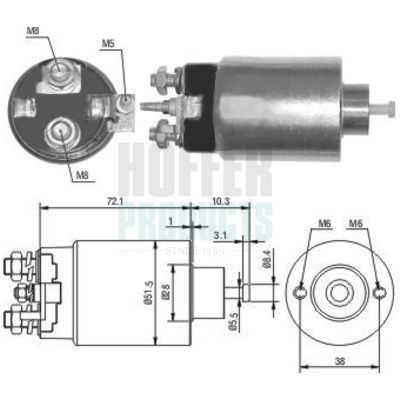 HOFFER Startrelais 6646141 HOFFER 6646141 Startmotor solenoid Jeep Cherokee XJ prijs