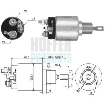 HOFFER Magnetschalter, Anlasser 6646164 6646164 HOFFER Magnetschalter Anlasser Opel Corsa C Kastenwagen Kosten