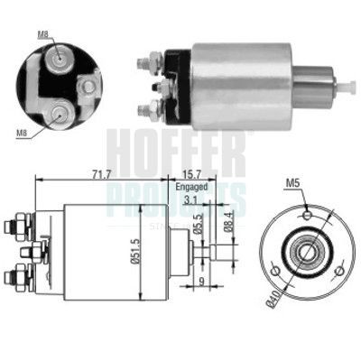 HOFFER Solénoïde de démarreur 6646182 HOFFER 6646182 Relais de démarreur Daewoo Nubira Klaj prix