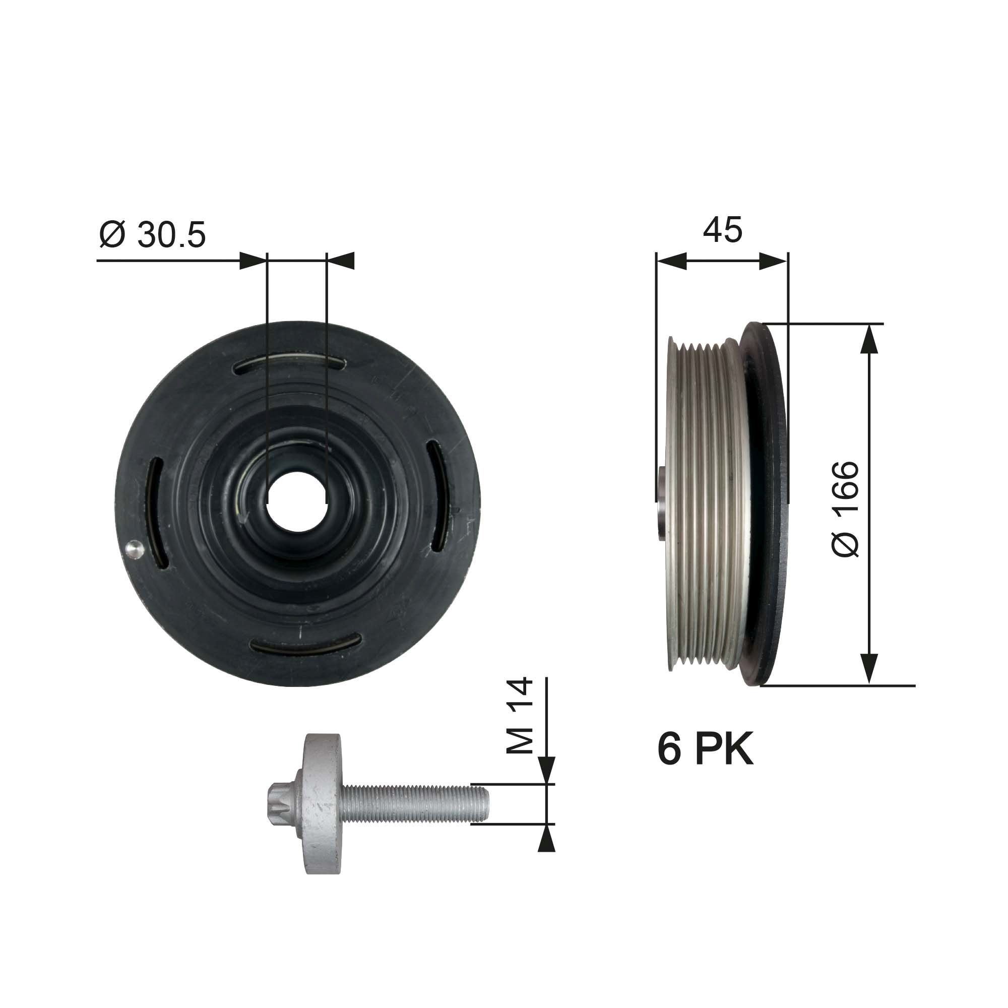 GATES Puleggia cinghia albero a gomiti TVD1041A TVD1041A Puleggia albero motore GATES NISSAN TEANA costo