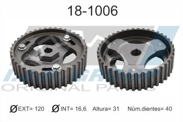IJS GROUP Ozubené koleso vačkového hriadeľa 18-1006 18-1006 Nastavovač vačkového hriadeľa AUDI A8 IJS GROUP