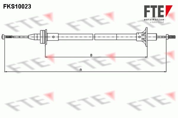FTE Koblingskabel FKS10023 FTE FKS10023 Fiesta Mk3 Courier (F3L, F5L) Koblingskabel pris