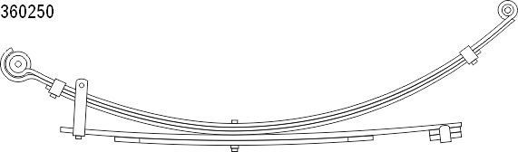 CS Germany Bladfjær 10.360.250.00 CS Germany 10.360.250.00 Bladfjær MITSUBISHI Pajero Sport I SUV (K70, K90) 3.0 4WD 175 hk 2001