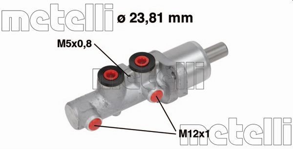 METELLI Peapiduri silinder 05-0668 Piduri peasilinder METELLI Mercedes-Benz S-klass 05-0668