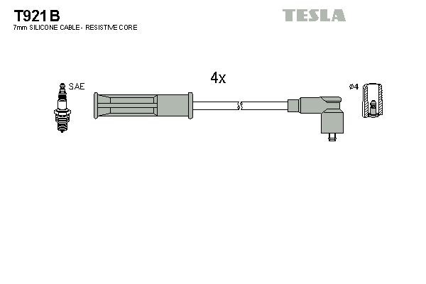 TESLA Tennplugg kabelsett T921B TESLA T921B originale Pluggledninger Renault Grand Kangoo hva koster