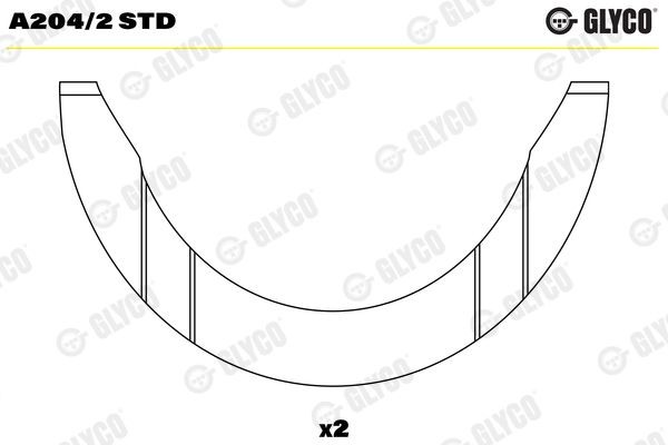 GLYCO Distanceskive, krumtapaksel A204/2 STD GLYCO A204/2 STD Land Rover Discovery 3 Krumtapakselskiver til en rimelig pris