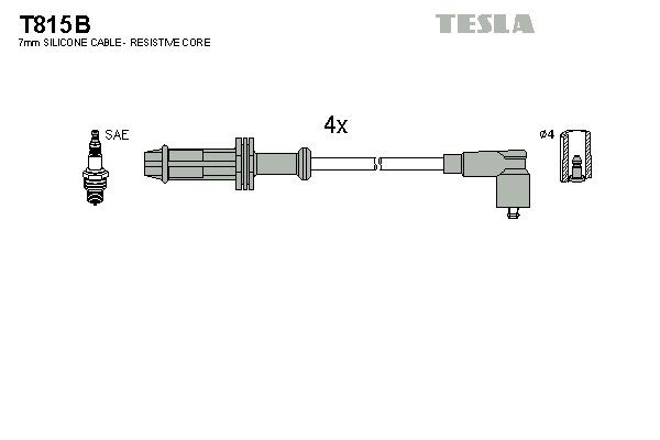 Bougiekabels TESLA T815B TESLA T815B Bougiekabelset PEUGEOT 206 2021