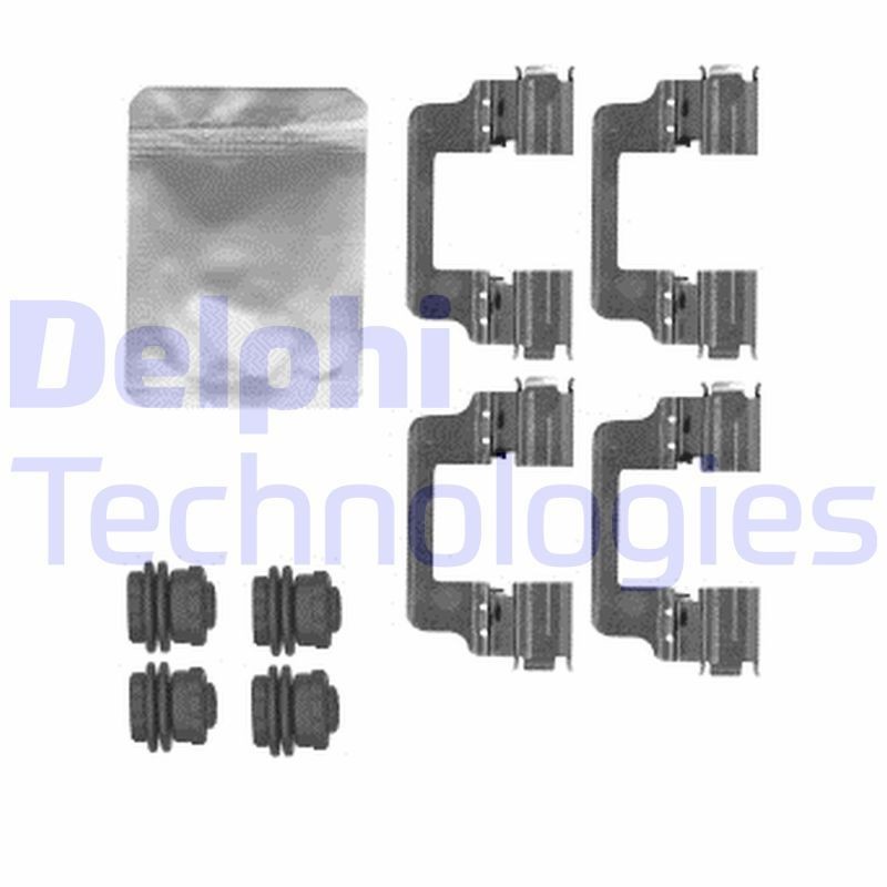 DELPHI Zubehörsatz, Scheibenbremsbelag LX0591 Bremsbeläge-Zubehörsatz DELPHI RANGE ROVER VELAR LX0591 günstig