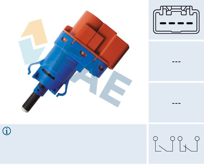 Interruptor de luz de stop FAE 24796 FAE 24796: Interruptor de luz de stop Abarth 500 / 595 / 695 2020